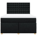 kontinentalseng med madras 140x190 cm stof sort