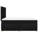 kontinentalseng med madras 140x200 cm stof sort
