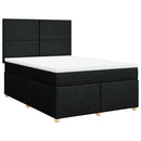 kontinentalseng med madras 160x200 cm stof sort
