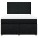 kontinentalseng med madras 160x200 cm stof sort