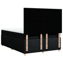 kontinentalseng med madras 160x200 cm stof sort