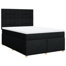 kontinentalseng med madras 160x200 cm stof sort