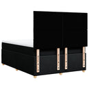 kontinentalseng med madras 160x200 cm stof sort
