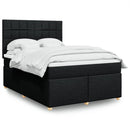 kontinentalseng med madras 160x200 cm stof sort
