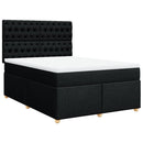kontinentalseng med madras 160x200 cm stof sort