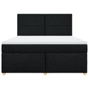 kontinentalseng med madras 180x200 cm stof sort