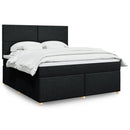 kontinentalseng med madras 180x200 cm stof sort