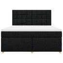 kontinentalseng med madras 180x200 cm stof sort