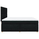 kontinentalseng med madras 180x200 cm stof sort