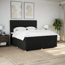 kontinentalseng med madras 180x200 cm stof sort
