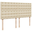 kontinentalseng med madras 180x200 cm stof cremefarvet