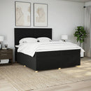 kontinentalseng med madras 200x200 cm stof sort