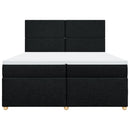 kontinentalseng med madras 200x200 cm stof sort