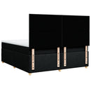 kontinentalseng med madras 200x200 cm stof sort