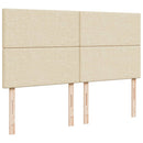 kontinentalseng med madras 200x200 cm stof cremefarvet