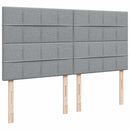 kontinentalseng med madras 200x200 cm stof lysegrå
