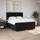 kontinentalseng med madras 200x200 cm stof sort