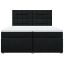 kontinentalseng med madras 200x200 cm stof sort
