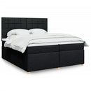 kontinentalseng med madras 200x200 cm stof sort