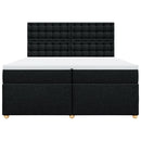 kontinentalseng med madras 200x200 cm stof sort