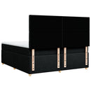 kontinentalseng med madras 200x200 cm stof sort