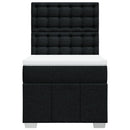 kontinentalseng med madras 80x200 cm stof sort