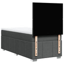 kontinentalseng med madras 90x190 cm stof mørkegrå