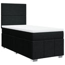 kontinentalseng med madras 90x190 cm stof sort