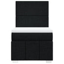 kontinentalseng med madras 90x190 cm stof sort