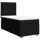 kontinentalseng med madras 90x190 cm stof sort