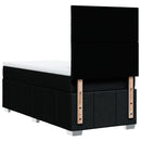 kontinentalseng med madras 90x190 cm stof sort
