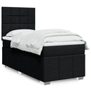kontinentalseng med madras 90x190 cm stof sort
