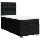 kontinentalseng med madras 90x190 cm stof sort