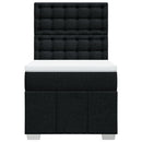 kontinentalseng med madras 90x190 cm stof sort