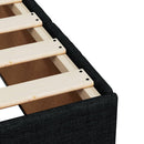 kontinentalseng med madras 90x200 cm stof sort