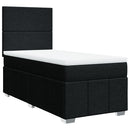 kontinentalseng med madras 100x200 cm stof sort