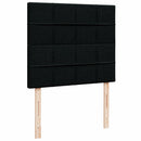 kontinentalseng med madras 120x200 cm stof sort