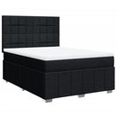 kontinentalseng med madras 140x190 cm stof sort