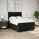 kontinentalseng med madras 140x190 cm stof sort