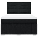 kontinentalseng med madras 140x190 cm stof sort