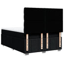 kontinentalseng med madras 140x190 cm stof sort