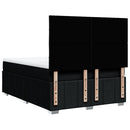 kontinentalseng med madras 160x200 cm stof sort