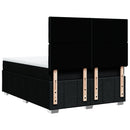 kontinentalseng med madras 160x200 cm stof sort