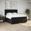 kontinentalseng med madras 180x200 cm stof sort