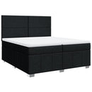 kontinentalseng med madras 200x200 cm stof sort