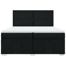 kontinentalseng med madras 200x200 cm stof sort