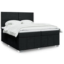 kontinentalseng med madras 200x200 cm stof sort