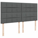 kontinentalseng med madras 200x200 cm stof mørkegrå