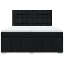 kontinentalseng med madras 200x200 cm stof sort