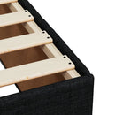 kontinentalseng med madras 200x200 cm stof sort
